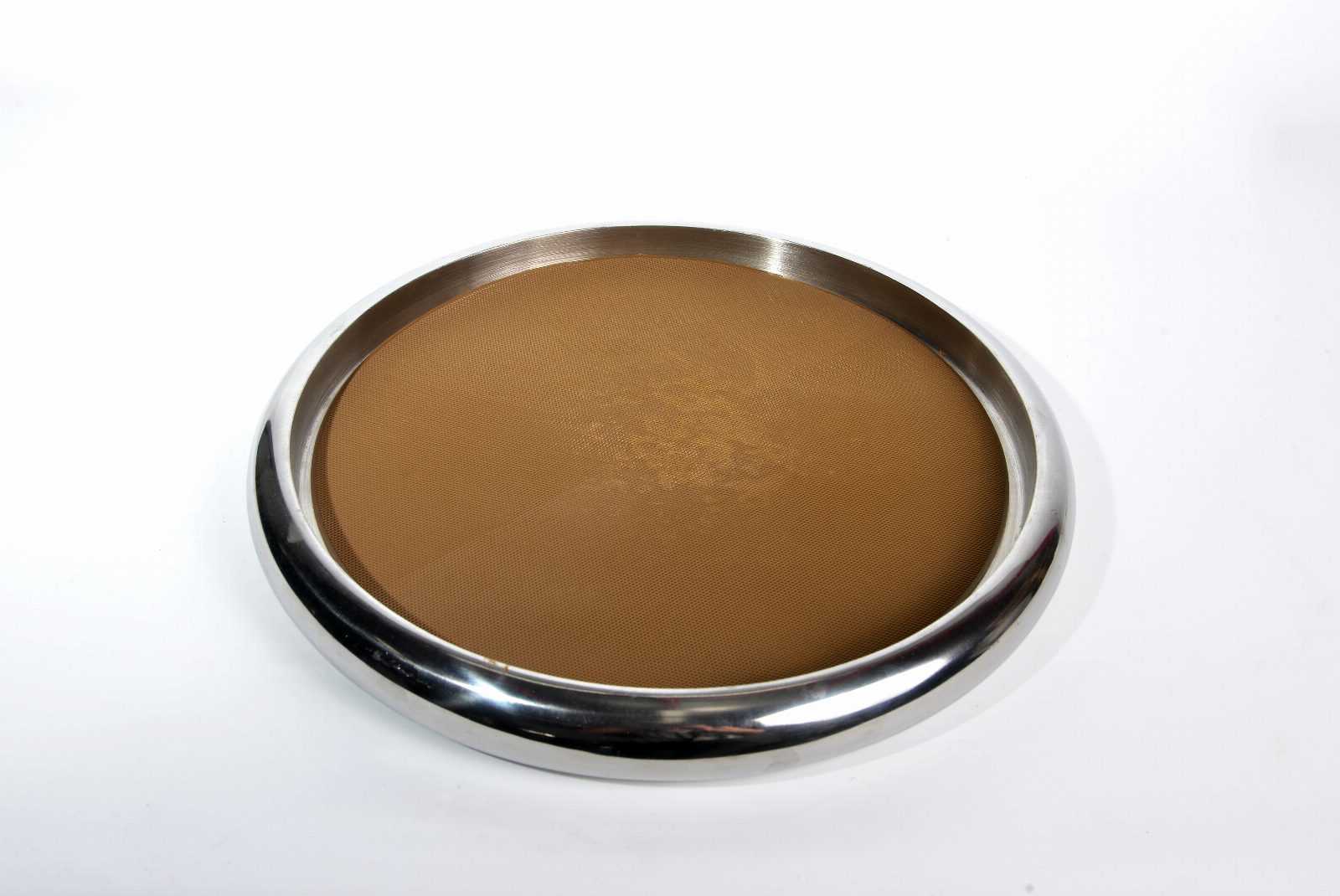 Поднос металл 370мм прорезиненный 18